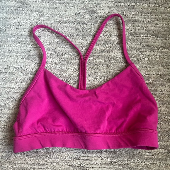 lululemon Pink Flow Y Sports Bra Size 8 - Picture 4 of 5